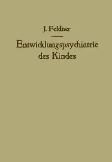 Cover of Entwicklungspsychiatrie Des Kindes