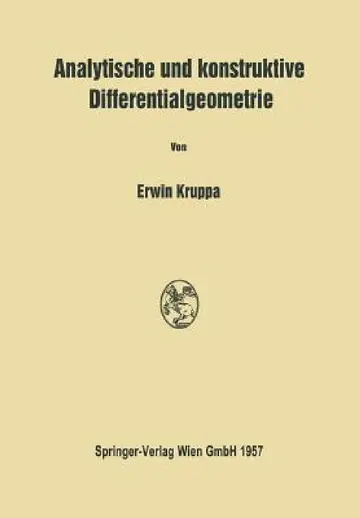 Cover of Analytische Und Konstruktive Differentialgeometrie