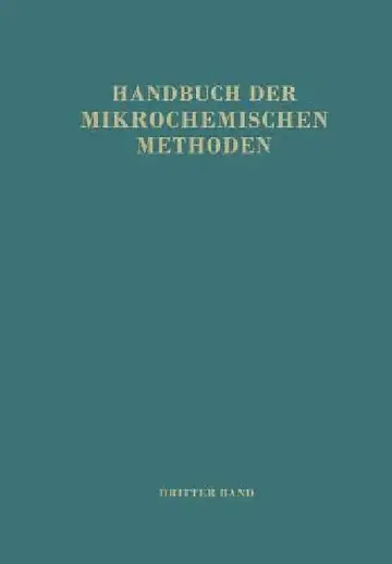Cover of Handbuch Der Mikrochemischen Methoden