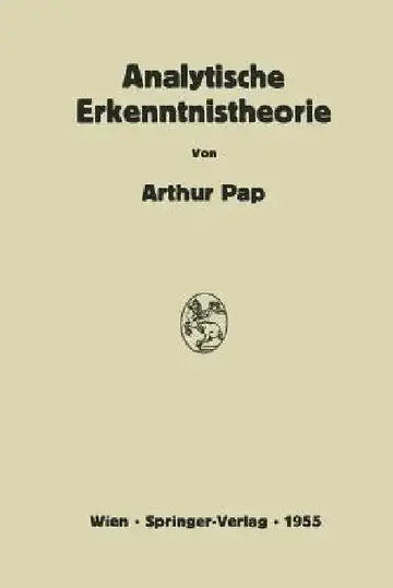 Cover of Analytische Erkenntnistheorie