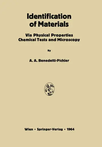 Cover of Identification of Materials