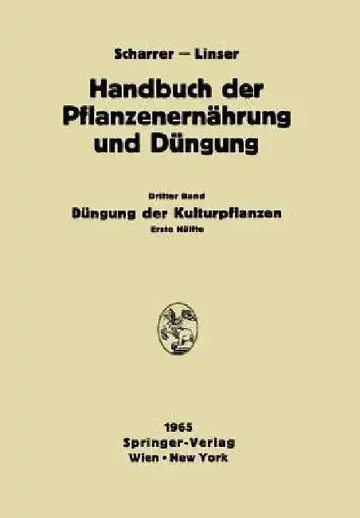 Cover of Düngung Der Kulturpflanzen