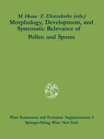 Cover of Morphology, Development, and Systematic Relevance of Pollen and Spores