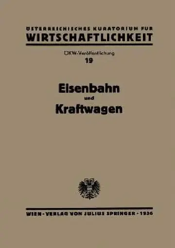 Cover of Eisenbahn Und Kraftwagen