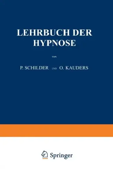 Cover of Lehrbuch Der Hypnose