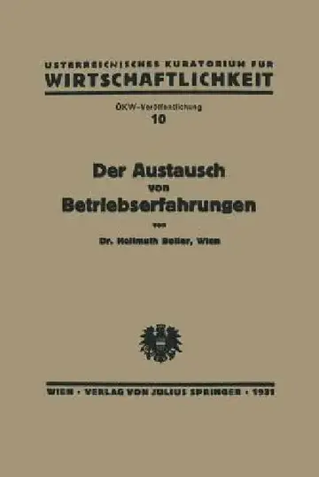 Cover of Der Austausch Von Betriebserfahrungen