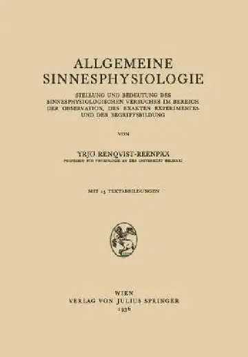 Cover of Allgemeine Sinnesphysiologie