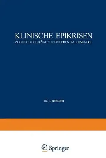 Cover of Klinische Epikrisen