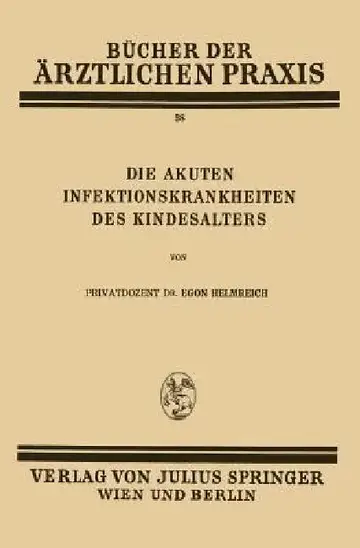 Cover of Die Akuten Infektionskrankheiten Des Kindesalters