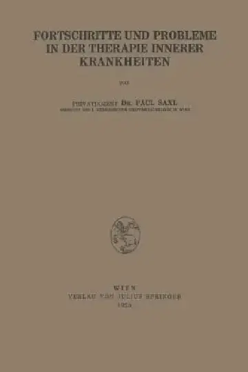 Cover of Fortschritte Und Probleme in Der Therapie Innerer Krankheiten