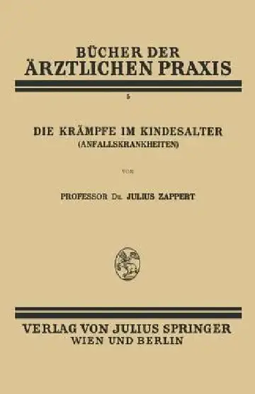 Cover of Die Krämpfe Im Kindesalter (Anfallskrankheiten)