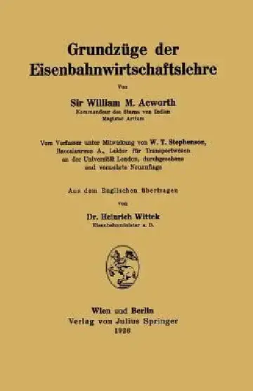 Cover of Grundzüge Der Eisenbahnwirtschaftslehre