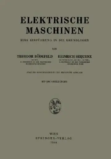 Cover of Elektrische Maschinen