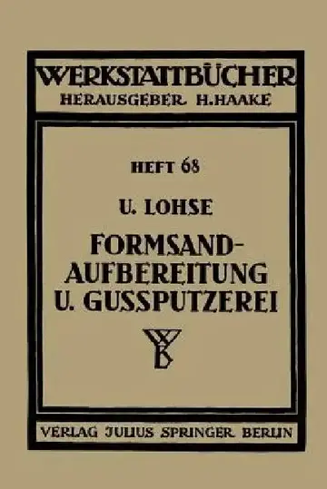 Cover of Formsandaufbereitung Und Gußputzerei