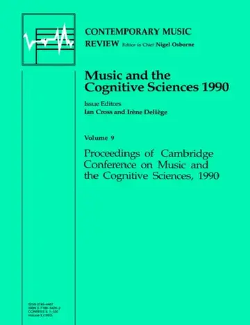 Cover of Music and the Cognitive Sciences 1990