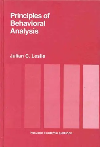 Cover of Principles of Behavioural Anal