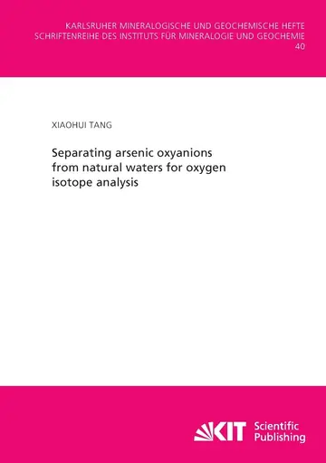 Cover of Separating arsenic oxyanions from natural waters for oxygen isotope analysis