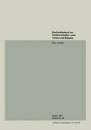 Cover of Bruchwiderstand Von Stahlbetonbalken Unter Torsion Und Biegung