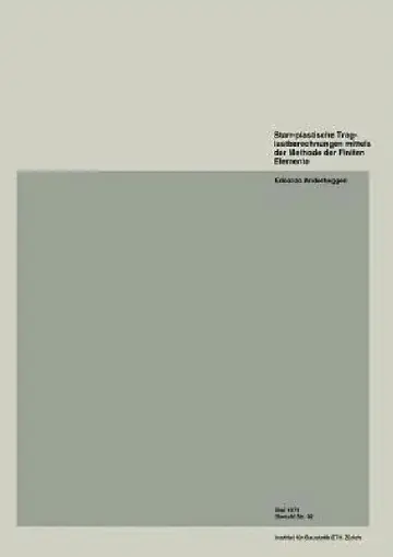 Cover of Starr-Plastische Traglastberechnungen Mittels Der Methode Der Finiten Elemente