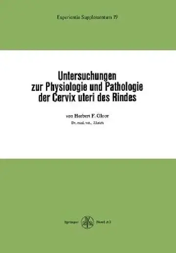 Cover of Untersuchungen Zur Physiologie Und Pathologie Der Cervix Uteri Des Rindes