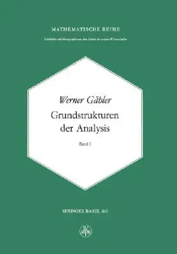 Cover of Grundstrukturen Der Analysis I
