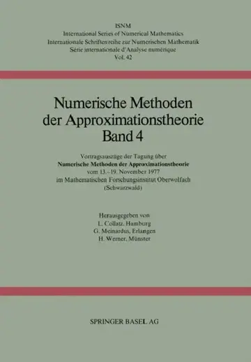 Cover of Numerische Methoden Der Approximationstheorie