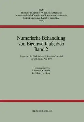 Cover of Numerische Behandlung Von Eigenwertaufgaben Band 2