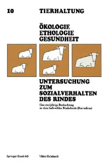 Cover of Untersuchung Zum Sozialverhalten Des Rindes