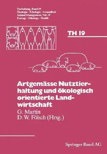Cover of Artgemässe Nutztierhaltung Und Ökologisch Orientierte Landwirtschaft