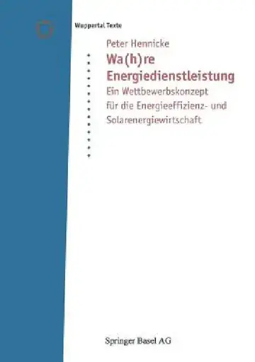 Cover of Wa(h)Re Energiedienstleistung