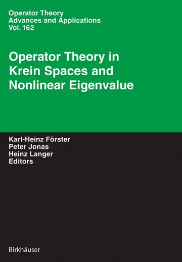 Cover of Operator Theory in Krein Spaces and Nonlinear Eigenvalue Problems