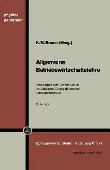 Cover of Allgemeine Betriebswirtschaftslehre