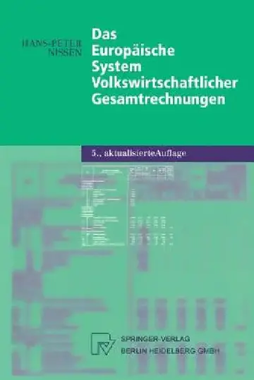 Cover of Das Europäische System Volkswirtschaftlicher Gesamtrechnungen