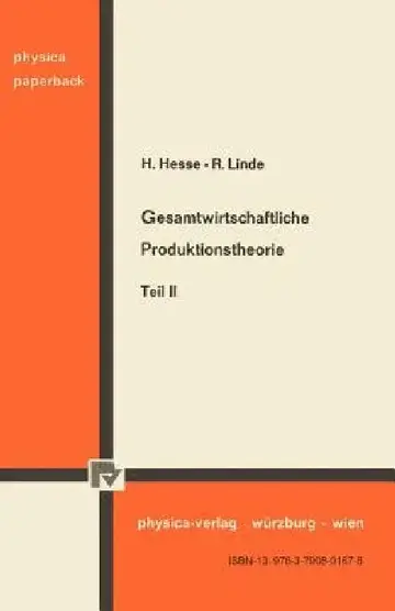 Cover of Gesamtwirtschaftliche Produktionstheorie