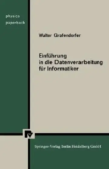 Cover of Einführung in Die Datenverarbeitung Für Informatiker