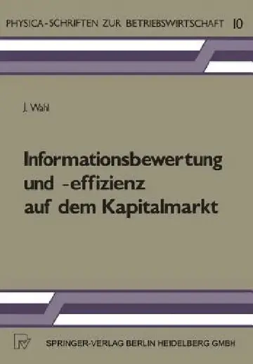 Cover of Informationsbewertung Und -Effizienz Auf Dem Kapitalmarkt