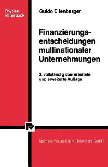 Cover of Finanzierungsentscheidungen Multinationaler Unternehmungen