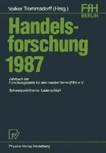 Cover of Handelsforschung 1987