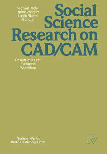 Cover of Social Science Research on CAD/Cam