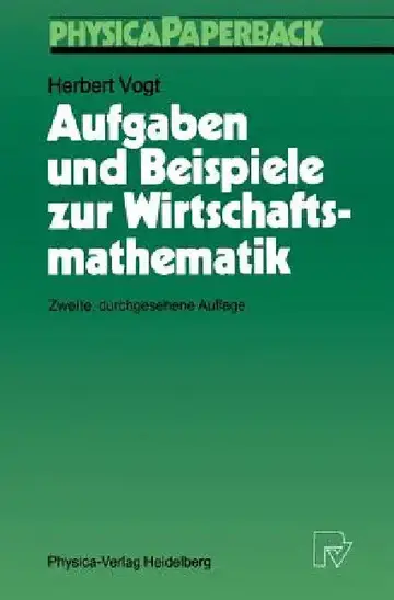 Cover of Aufgaben Und Beispiele Zur Wirtschaftsmathematik