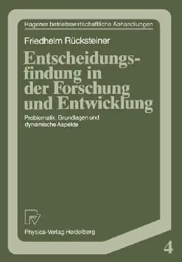 Cover of Entscheidungsfindung in Der Forschung Und Entwicklung