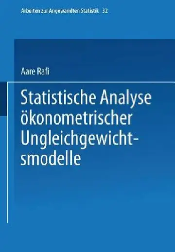 Cover of Statistische Analyse Ökonometrischer Ungleichgewichtsmodelle