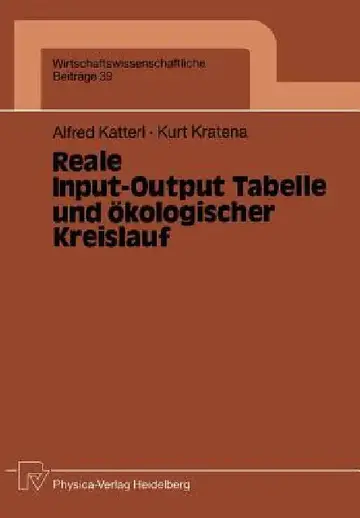 Cover of Reale Input-Output Tabelle Und Ökologischer Kreislauf