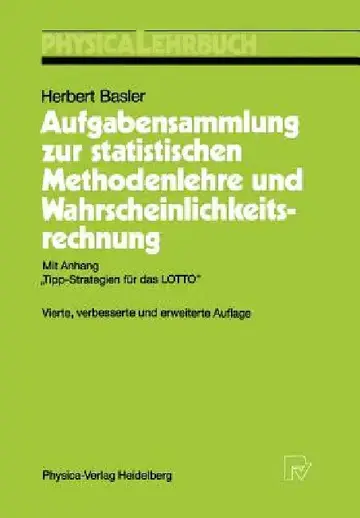 Cover of Aufgabensammlung Zur Statistischen Methodenlehre Und Wahrscheinlichkeitsrechnung