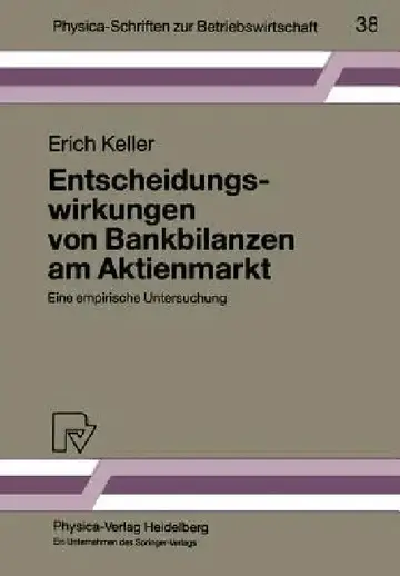 Cover of Entscheidungswirkungen Von Bankbilanzen Am Aktienmarkt