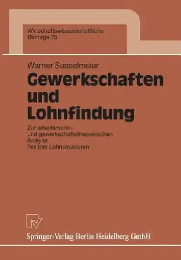 Cover of Gewerkschaften Und Lohnfindung