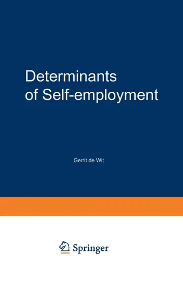 Cover of Determinants of Self-employment