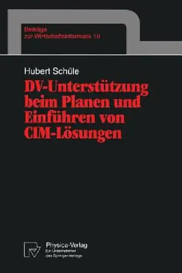 Cover of DV-Unterstützung Beim Planen Und Einführen Von CIM-Lösungen