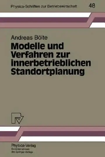 Cover of Modelle Und Verfahren Zur Innerbetrieblichen Standortplanung