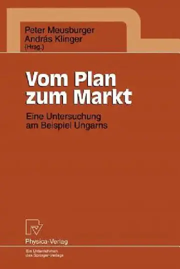 Cover of Vom Plan Zum Markt